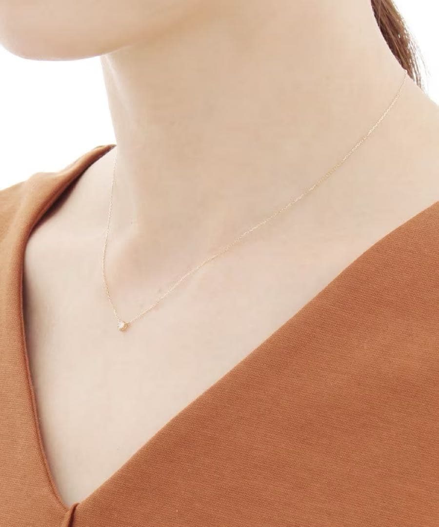 cocothink ココシンク K10ダイヤモンド 4本爪 ネックレス