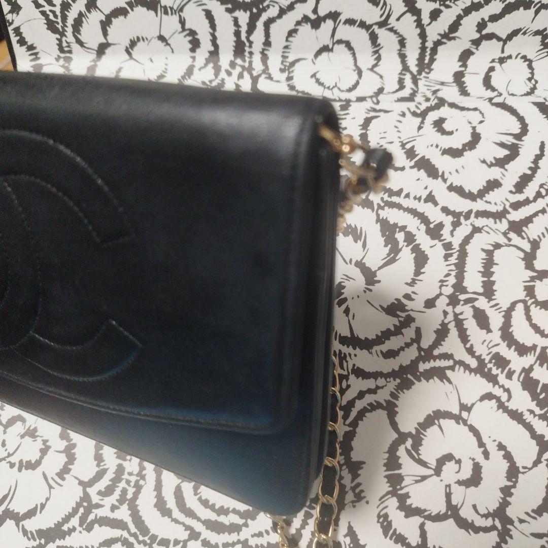 シャネル　デカココ　斜め掛けウォレット　クラッチバッグ