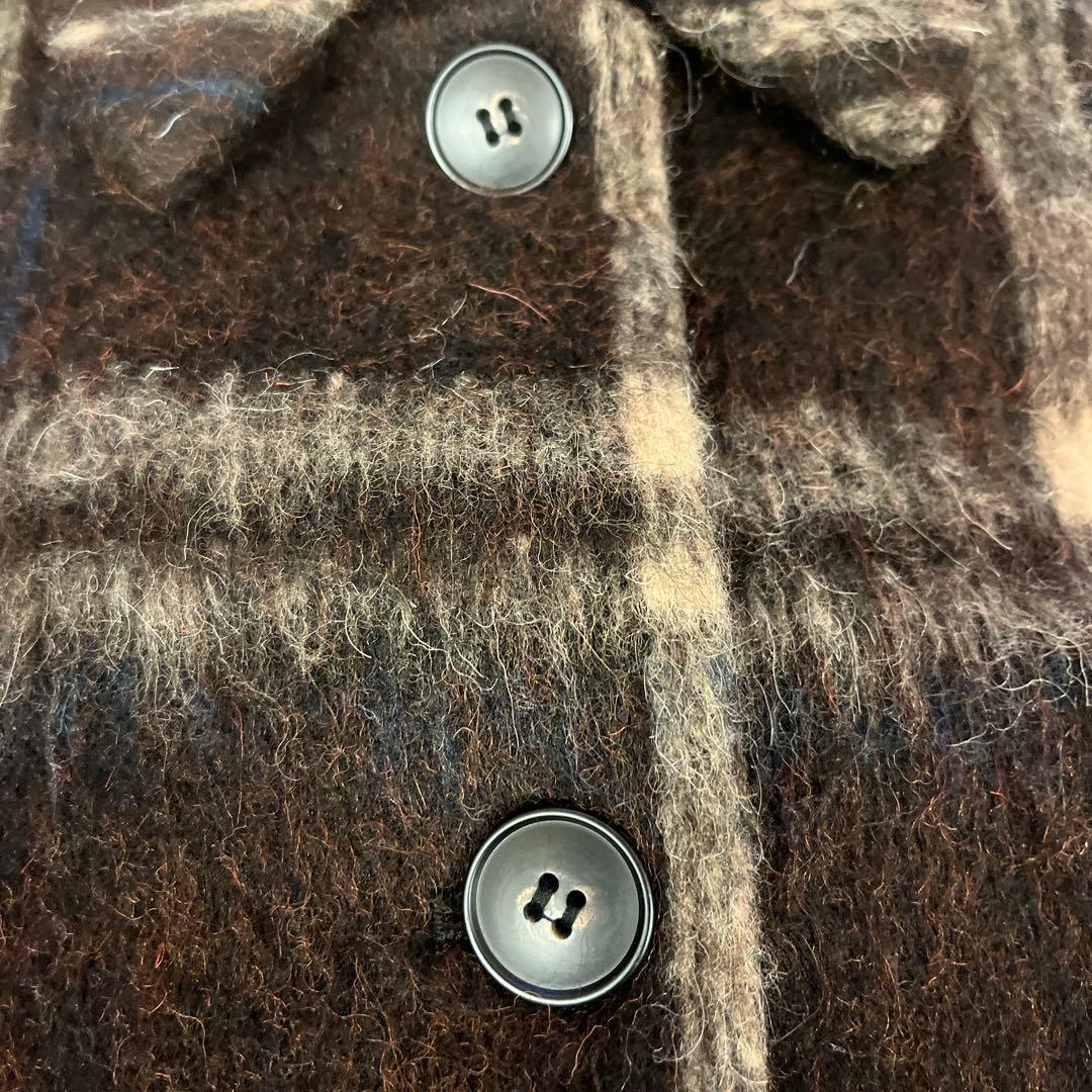 ZARA 今期 チェック柄ジャケット シャギーコート M