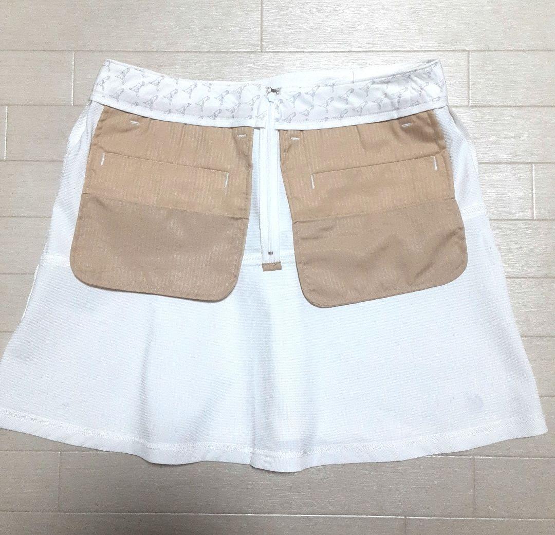 どら 新品 PINGピン モックネック&スカートLL 白ホワイト