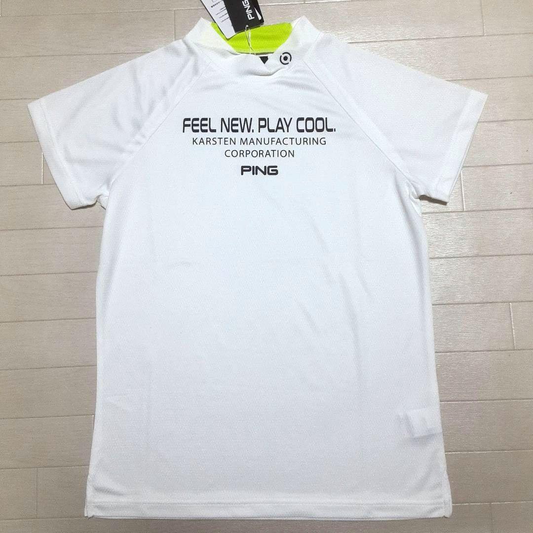 どら 新品 PINGピン モックネック&スカートLL 白ホワイト