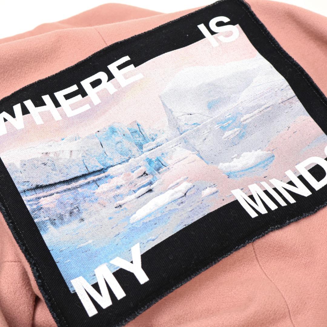 H4625-146◾️ミスビヘイブ　バックプリントチェスターコート　ウール