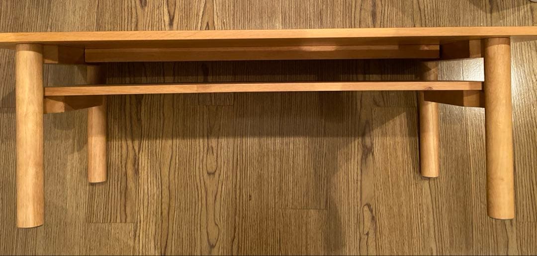 無印良品　木製ローテーブル　オーク材