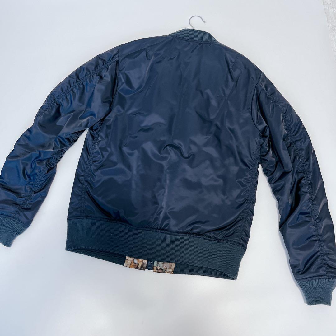 希少✨AVIREX 35周年モデル リバーシブルMA-1 総柄 L ネイビー