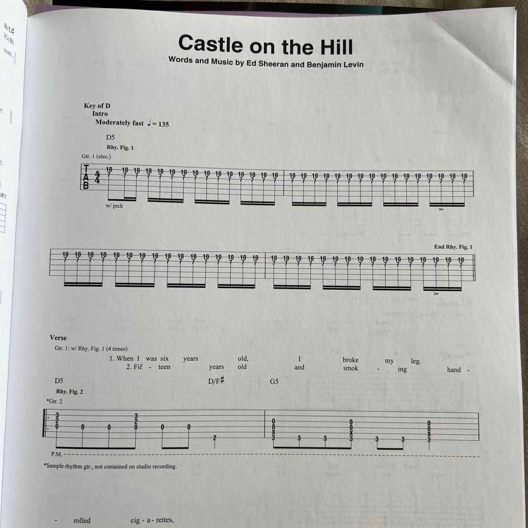 エドシーラン Ed Sheeran DIVIDE GUITAR 楽譜
