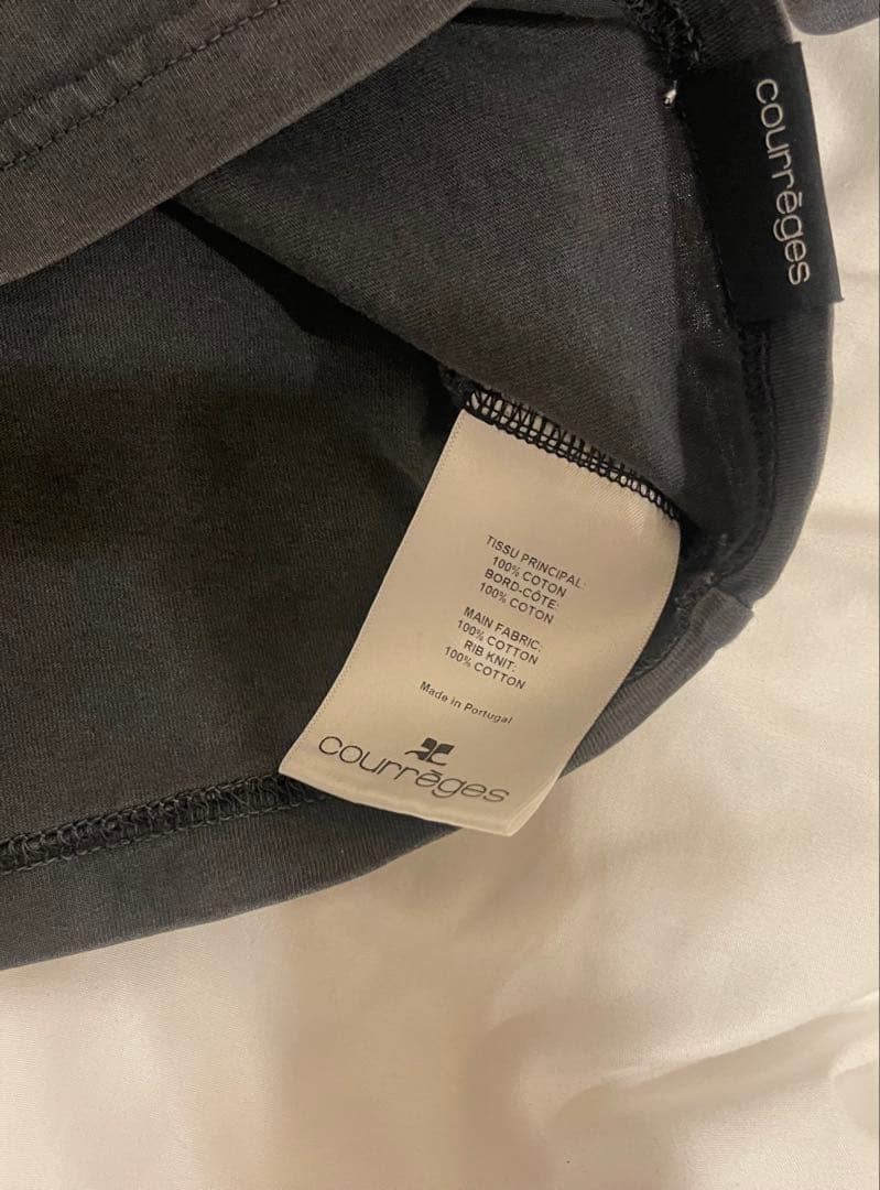 courreges クレージュ Ｔシャツ クロップド ショート丈　グレー