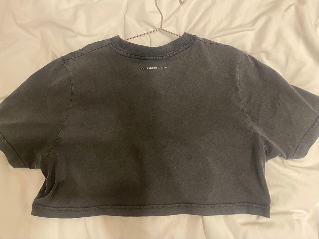 courreges クレージュ Ｔシャツ クロップド ショート丈　グレー