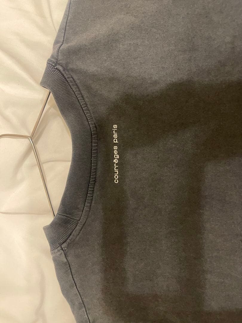 courreges クレージュ Ｔシャツ クロップド ショート丈　グレー