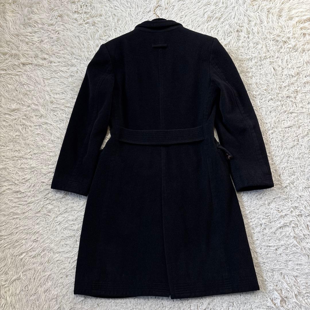 超希少☆【ジャンポールゴルチェ】アンゴラ　ブラック　ロゴボタン　コート　40 L