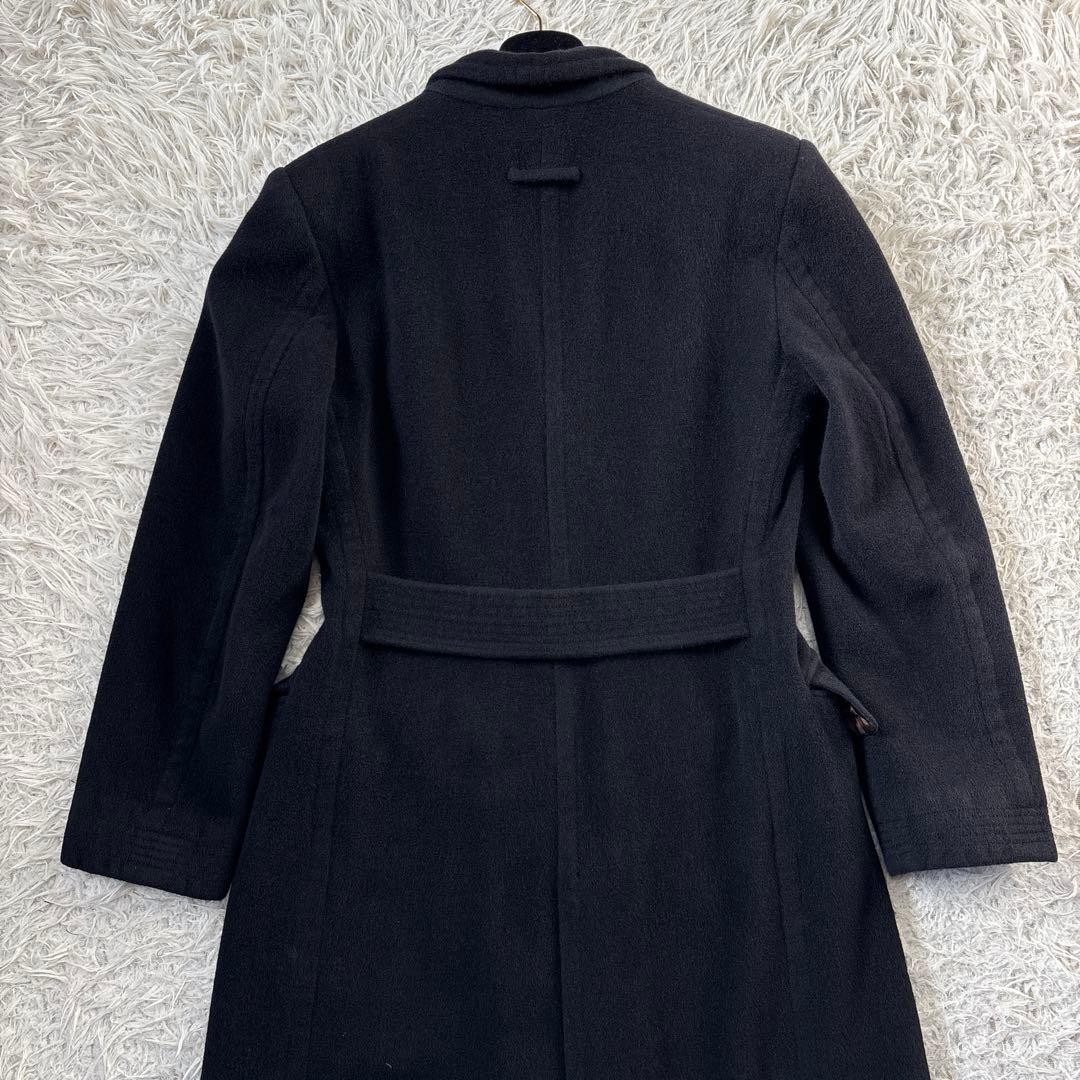 超希少☆【ジャンポールゴルチェ】アンゴラ　ブラック　ロゴボタン　コート　40 L