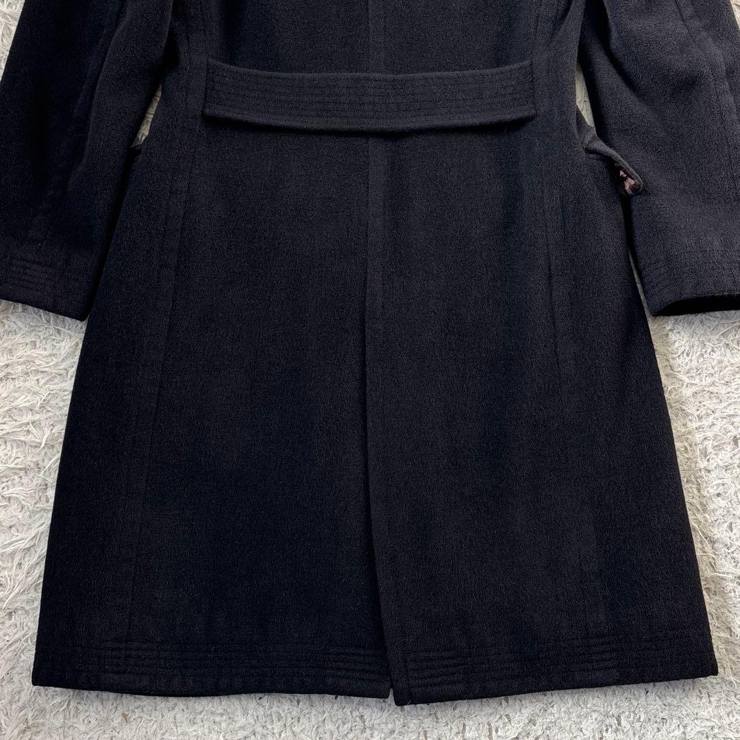 超希少☆【ジャンポールゴルチェ】アンゴラ　ブラック　ロゴボタン　コート　40 L