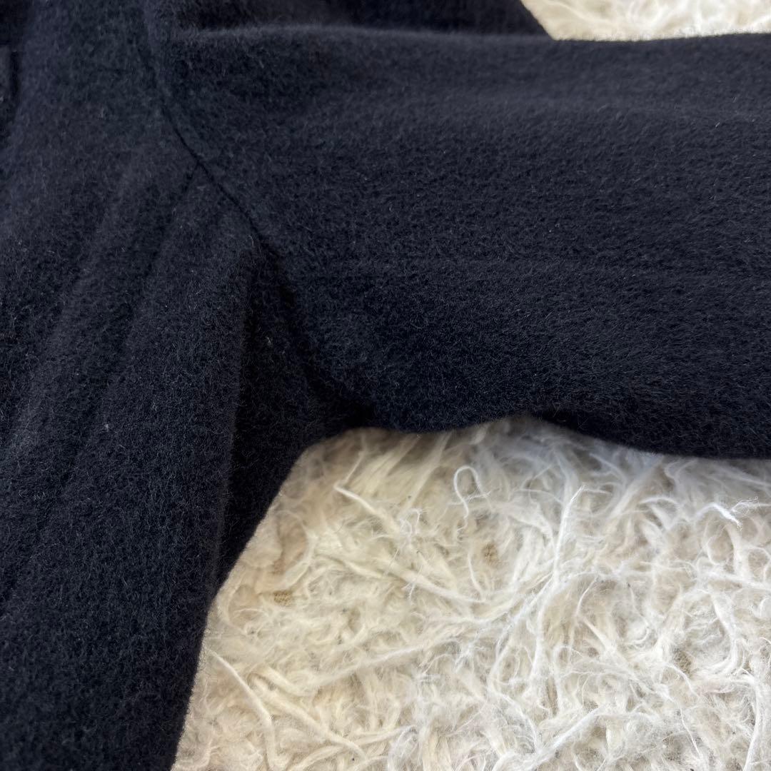 超希少☆【ジャンポールゴルチェ】アンゴラ　ブラック　ロゴボタン　コート　40 L