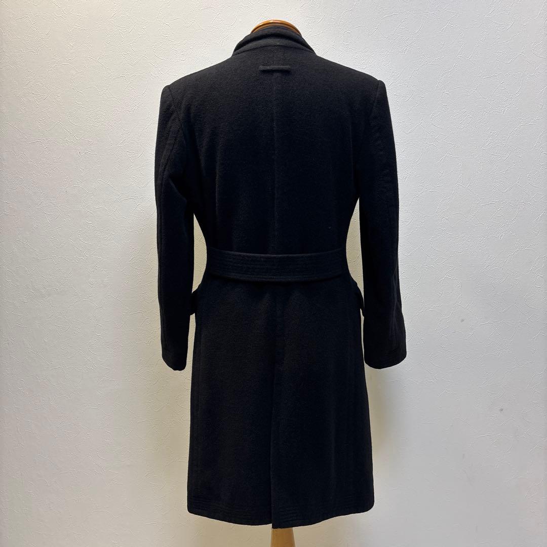 超希少☆【ジャンポールゴルチェ】アンゴラ　ブラック　ロゴボタン　コート　40 L