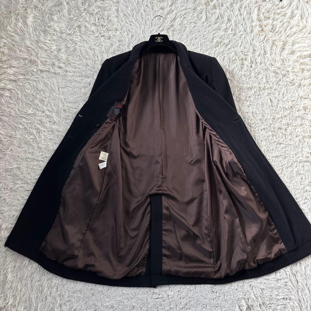 超希少☆【ジャンポールゴルチェ】アンゴラ　ブラック　ロゴボタン　コート　40 L