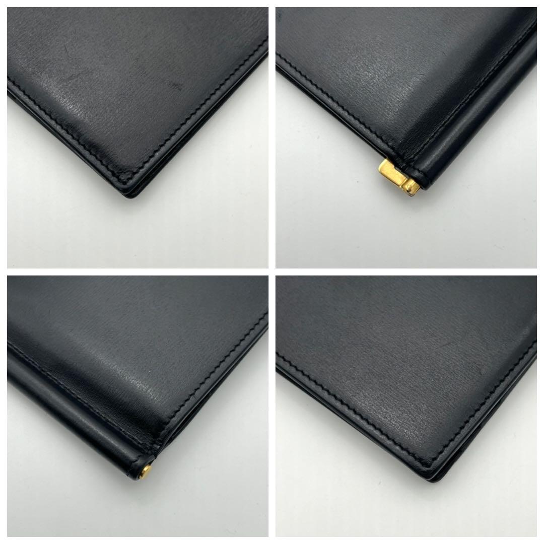 【極美品】サンローランパリ マネークリップ YSLロゴ タイニーカサンドラ 黒