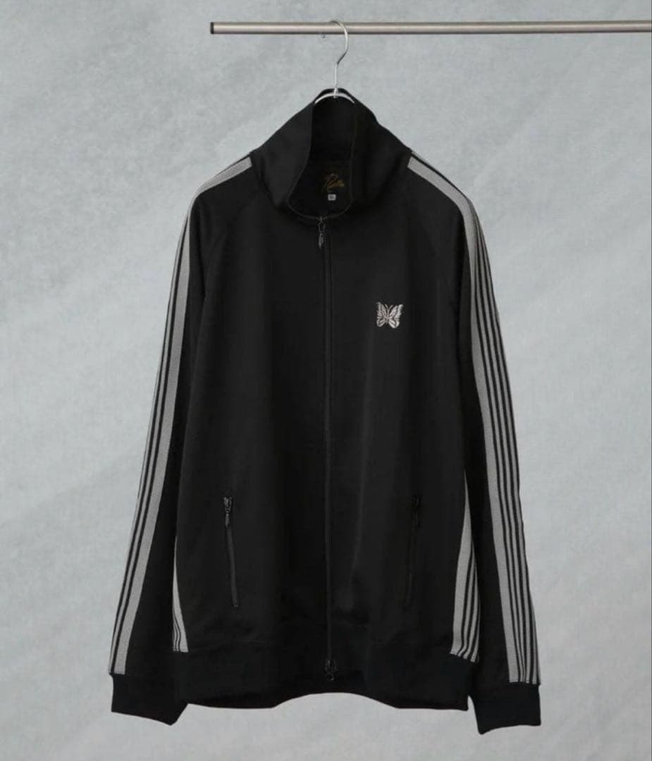 トラックジャケット　L ブラック　グレー　nano ニードルス