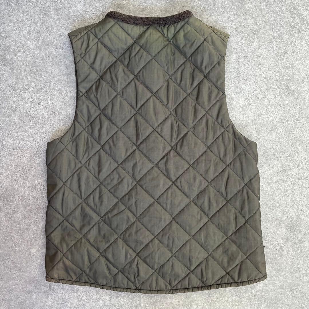 45R　キルティングベスト　ナイロン　オリーブ　グリーン　ブラウン　日本製　希少