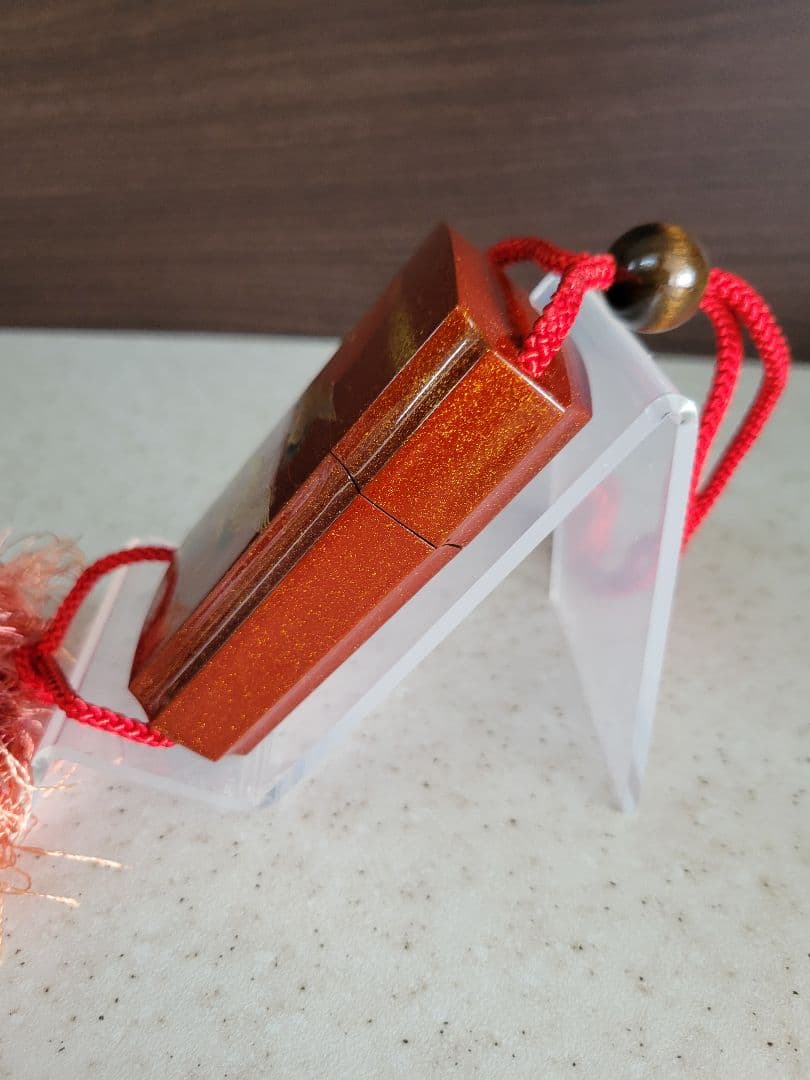 ぽん太郎柳山作　鶴時絵　印籠　印籠　中古