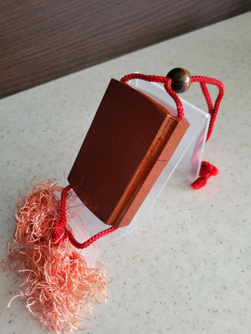 ぽん太郎柳山作　鶴時絵　印籠　印籠　中古