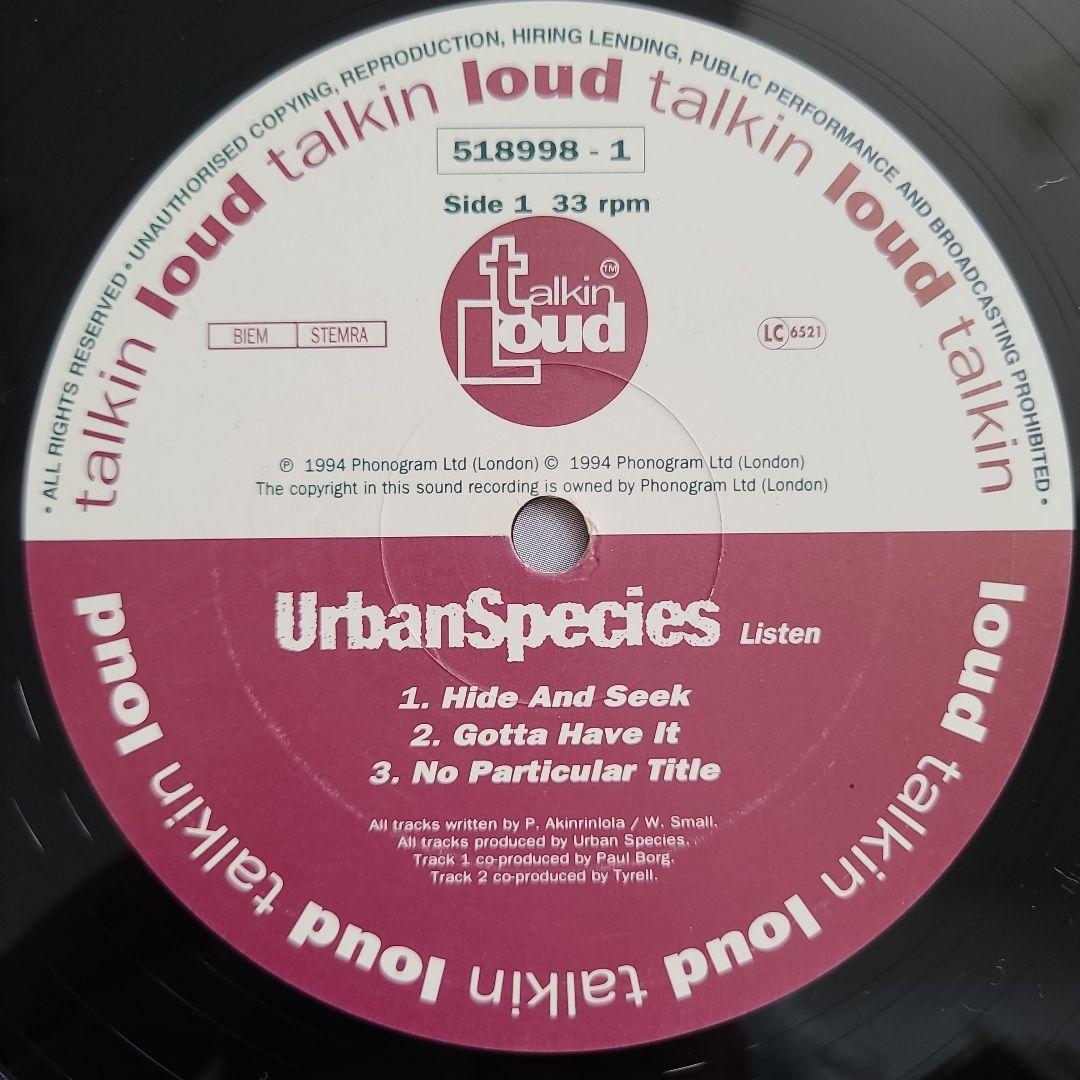 ★ＥＵオリジナル盤★『ＬＩＳＴＥＮ』アーバン・スピーシーズ ＬＰ
