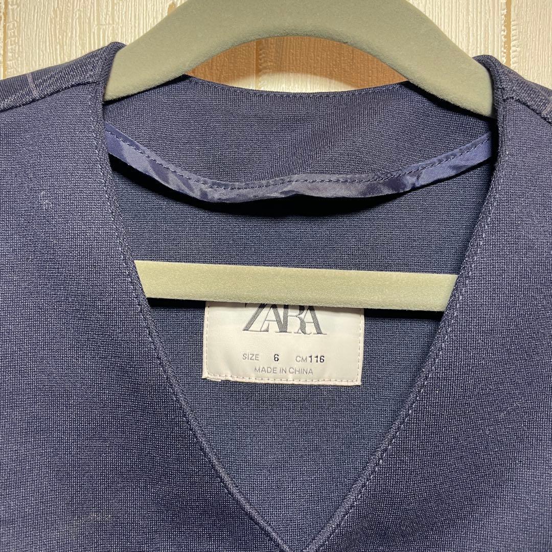 入学式 フォーマルスーツ 6点セット 120cm ZARA ネイビー チェック柄