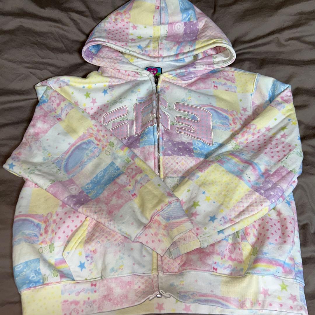 igusa イグサ sugar patch zip hoodie フーディー