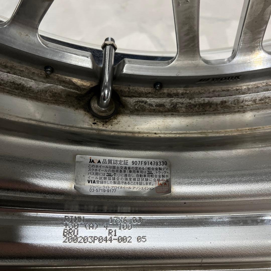 ‼️最終金額‼️ワーク リザルタード 17インチ 6J+30 ホイール リア