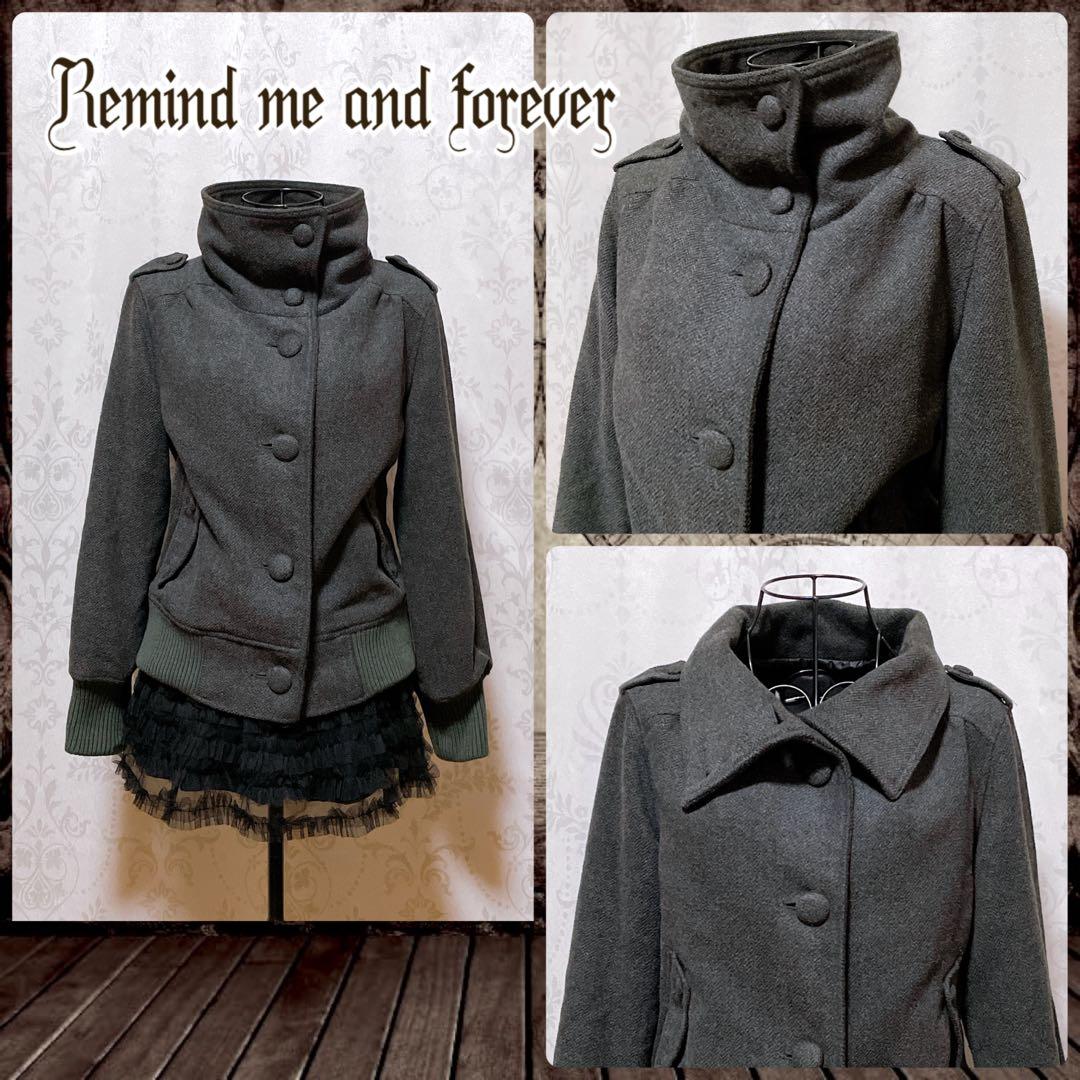 ピーコート ブルゾン グレー 平成ギャル y2k ダークコア グランジ 韓国