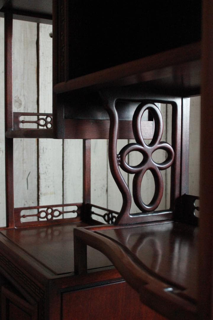 A*A様 唐木　紫檀無垢材　飾り棚　茶棚　茶箪笥　螺鈿　古家具　古民家