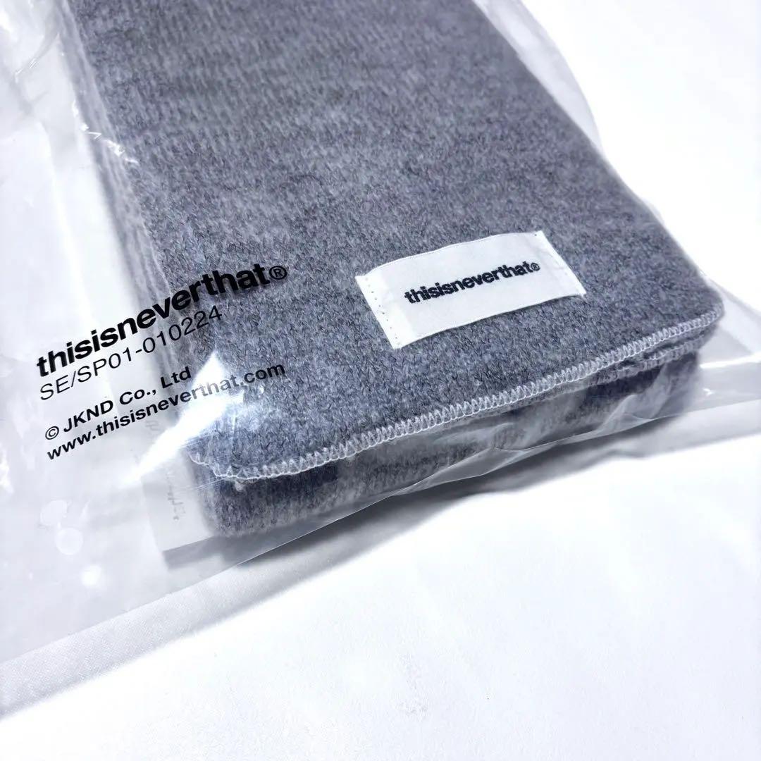 新品 TEMBEA x thisisneverthat マフラー グレー ネバザ