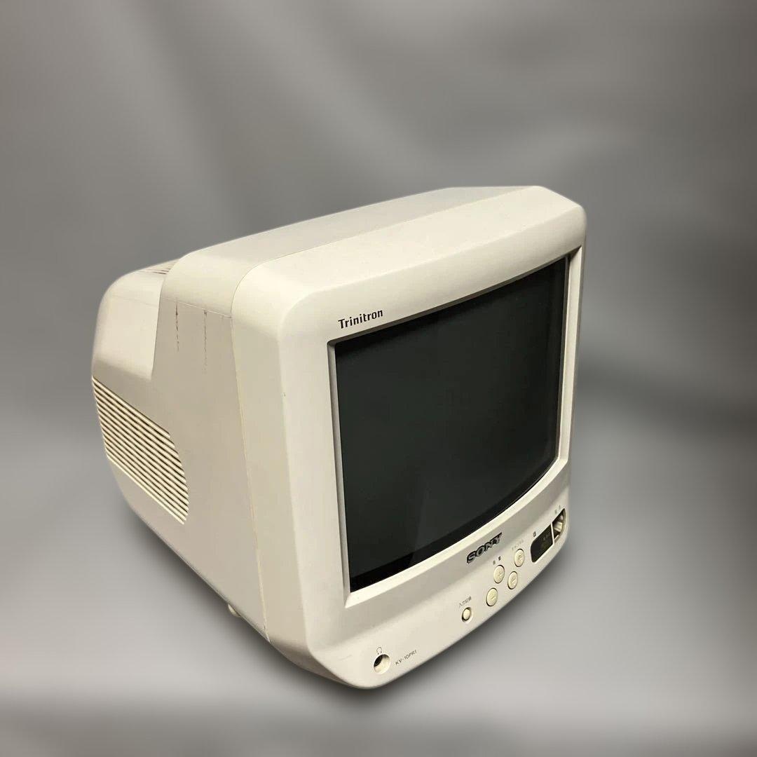 破損箇所あり・動作OK・SONY KV-10PR1・白・小型カラーテレビ