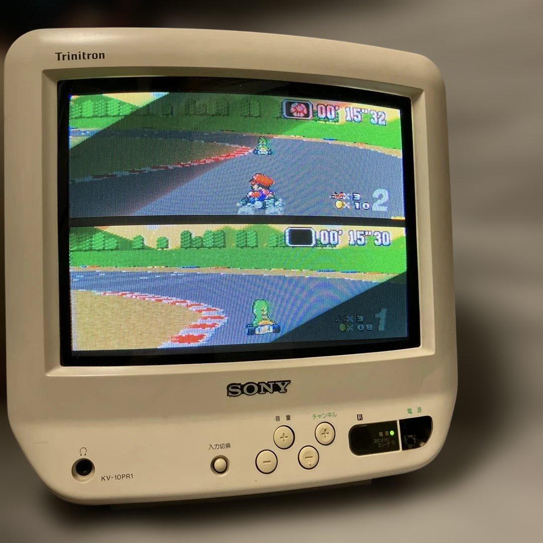 破損箇所あり・動作OK・SONY KV-10PR1・白・小型カラーテレビ