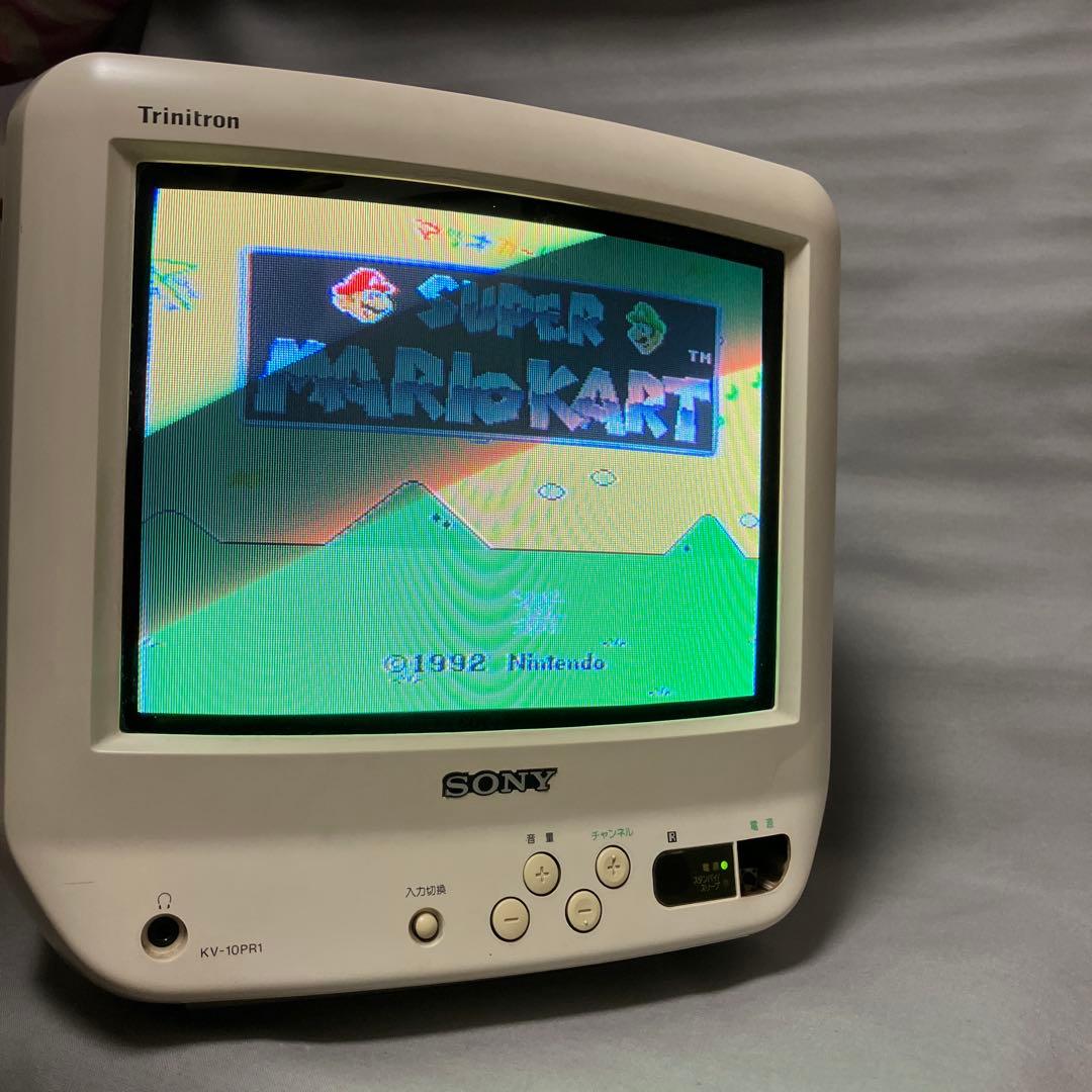 破損箇所あり・動作OK・SONY KV-10PR1・白・小型カラーテレビ