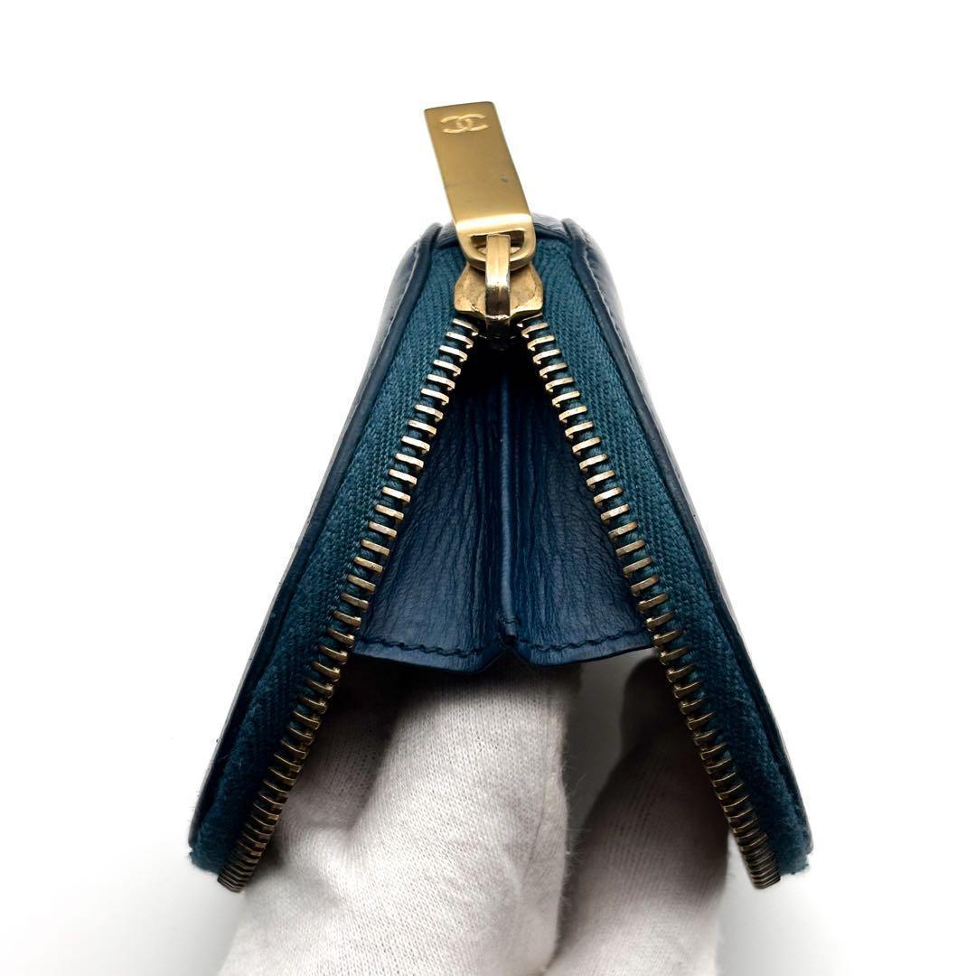 【美品✨】シャネル 財布 パース ケース カメリア ラウンド