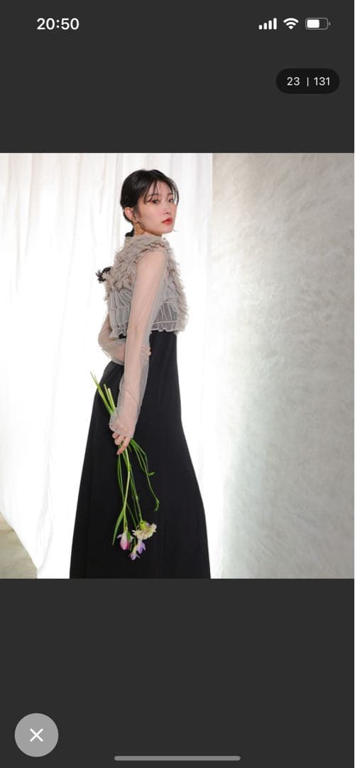 Kana チュール フリルベスト パーティードレス 3点セット