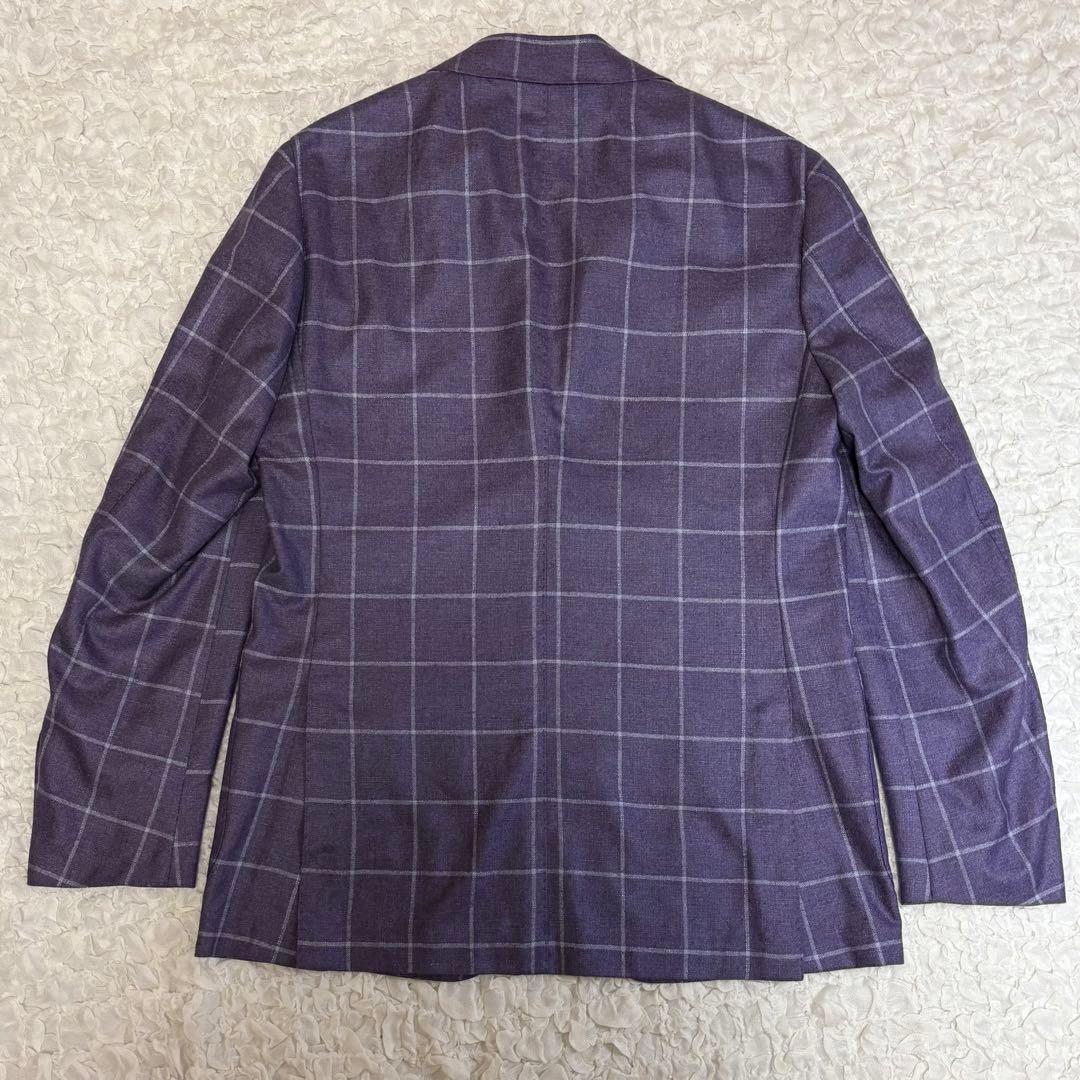 未使用級Brilla /ロロピアーナ シルクカシミヤ ウインドウペーンジャケット