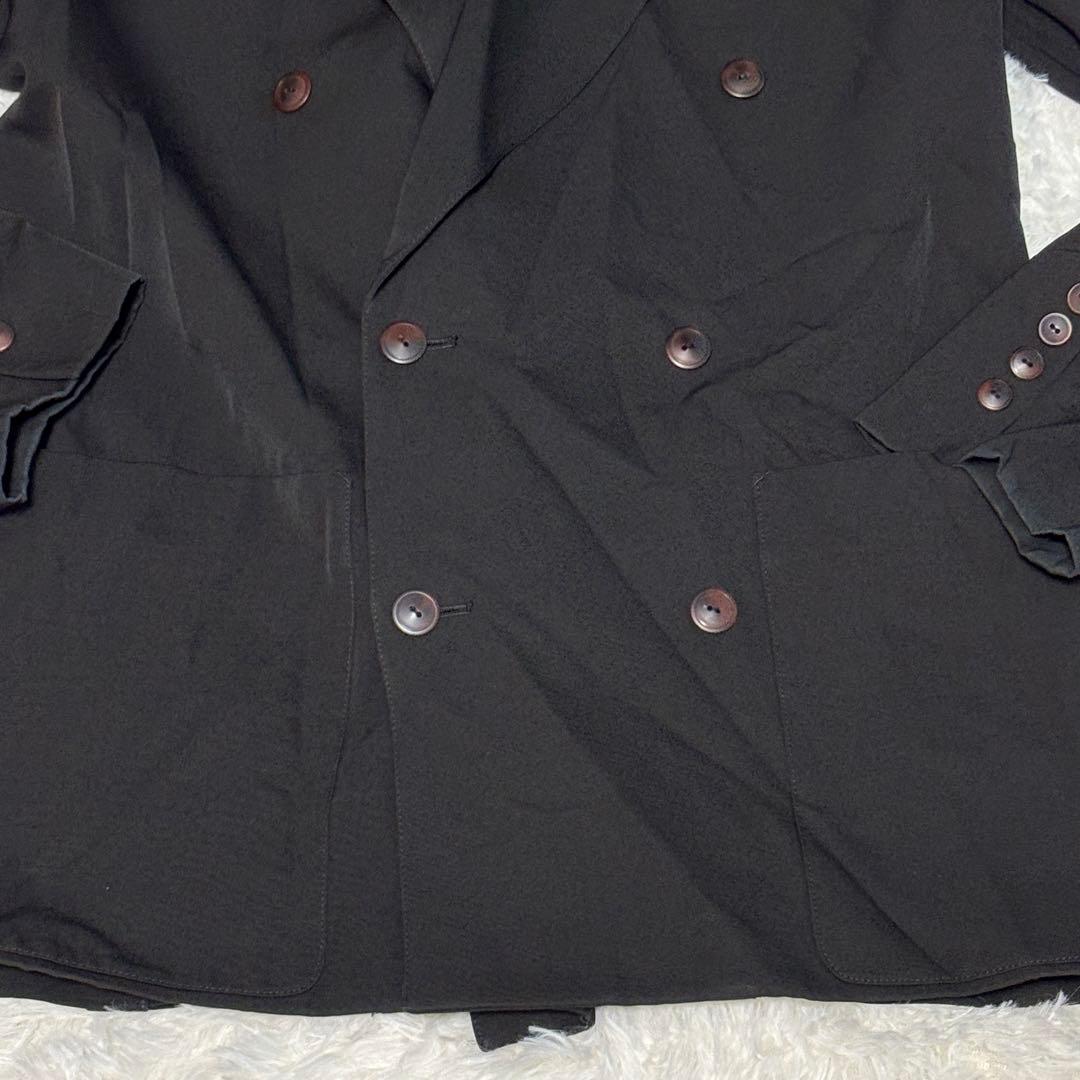 希少 OLDジャンポールゴルチエ　ダブル　ジャケット　48 ダークブラウン光沢