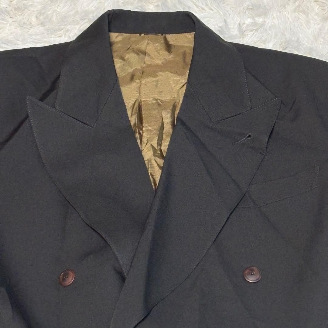 希少 OLDジャンポールゴルチエ　ダブル　ジャケット　48 ダークブラウン光沢