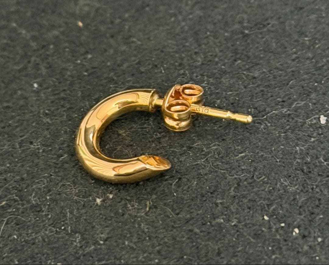 ウストラトンカチ CAREERING フープピアス k18 藤原ヒロシ