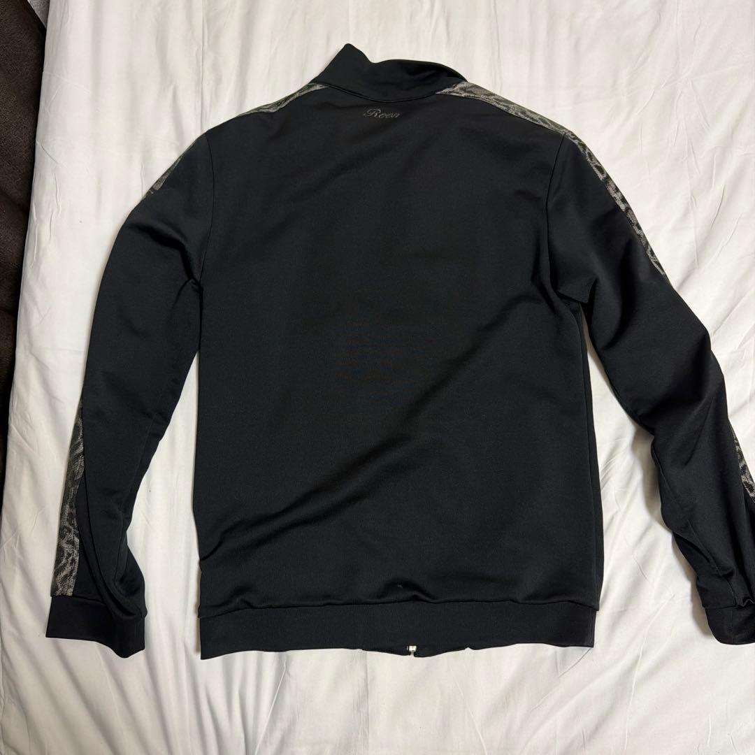 ロエン　Roen グレーレオパードライン　スワロフスキースカル　ジャージ　48L