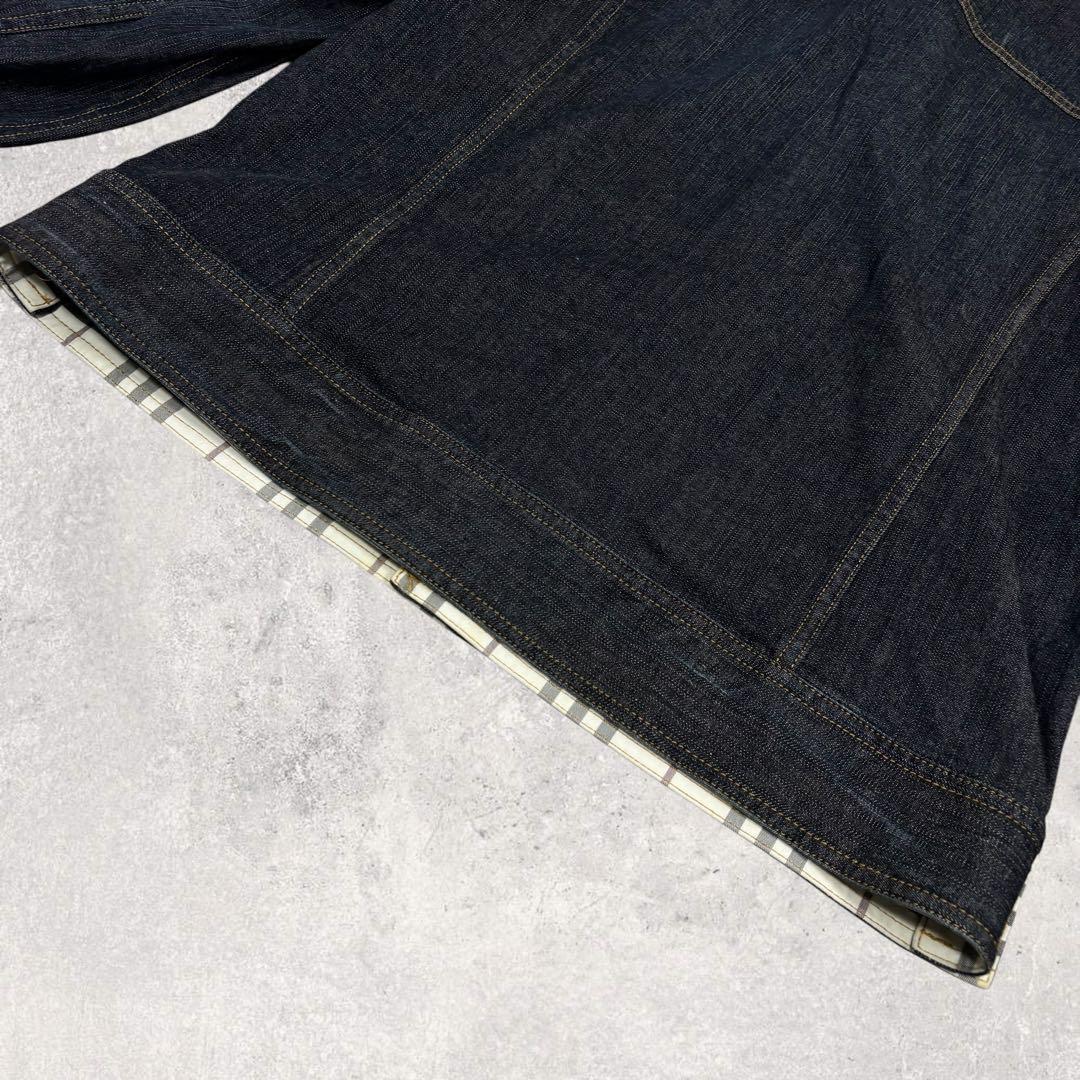 こばこうバーバリーブラックレーベル デニムジャケット L ノバチェック