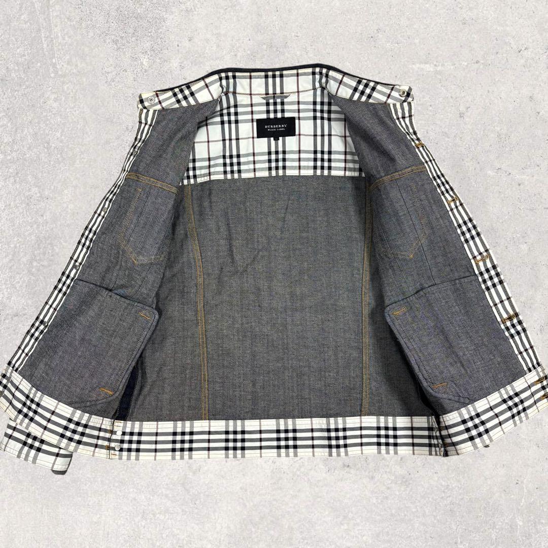 こばこうバーバリーブラックレーベル デニムジャケット L ノバチェック