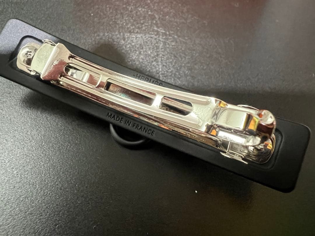 【週末限定】【新品未使用】HERMES エルメス カプリス PM バレッタ 黒