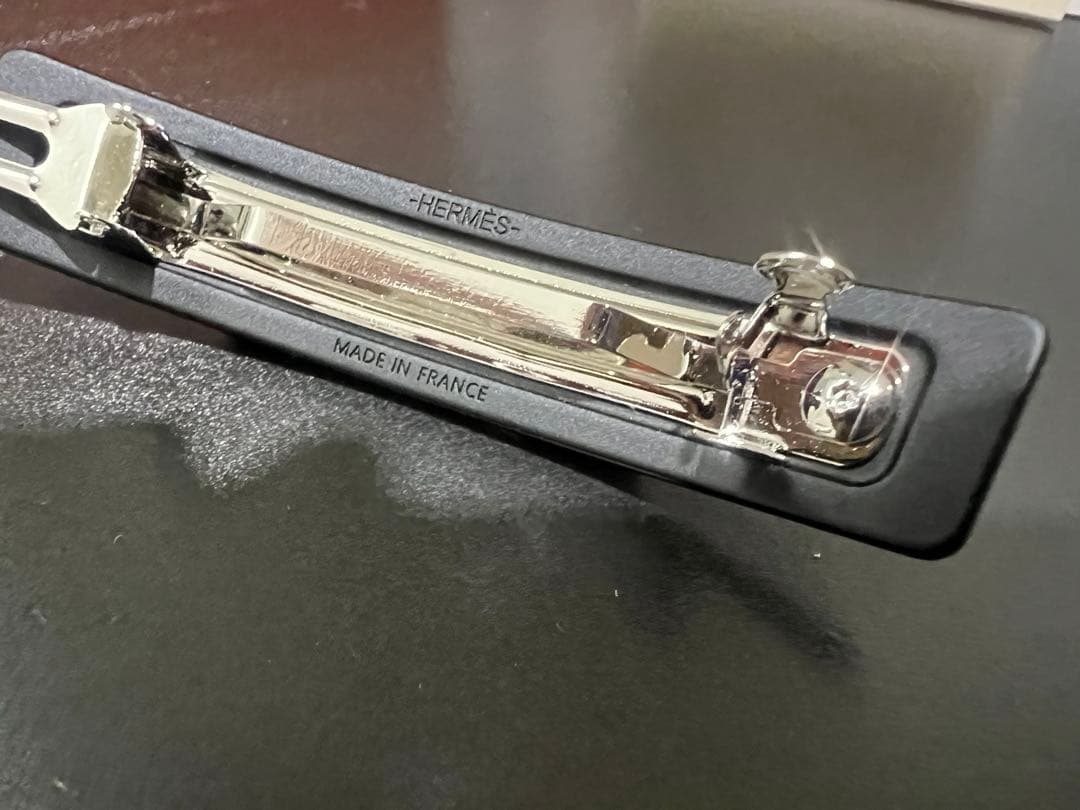 【週末限定】【新品未使用】HERMES エルメス カプリス PM バレッタ 黒