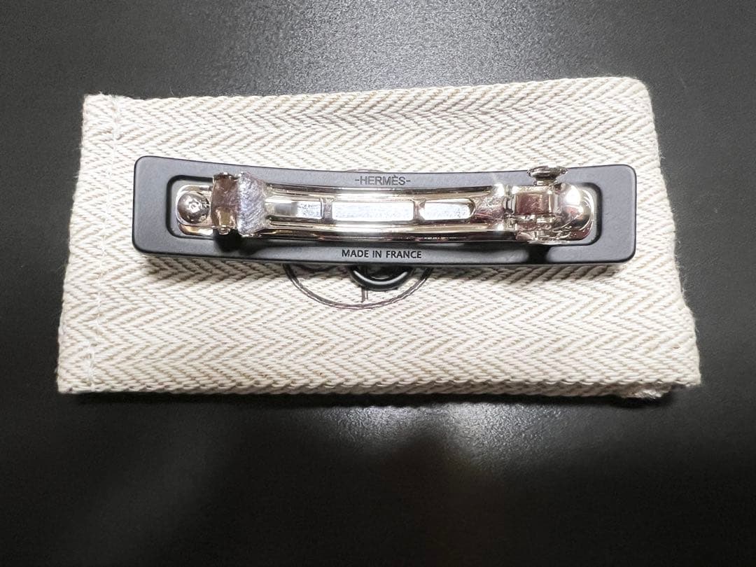 【週末限定】【新品未使用】HERMES エルメス カプリス PM バレッタ 黒