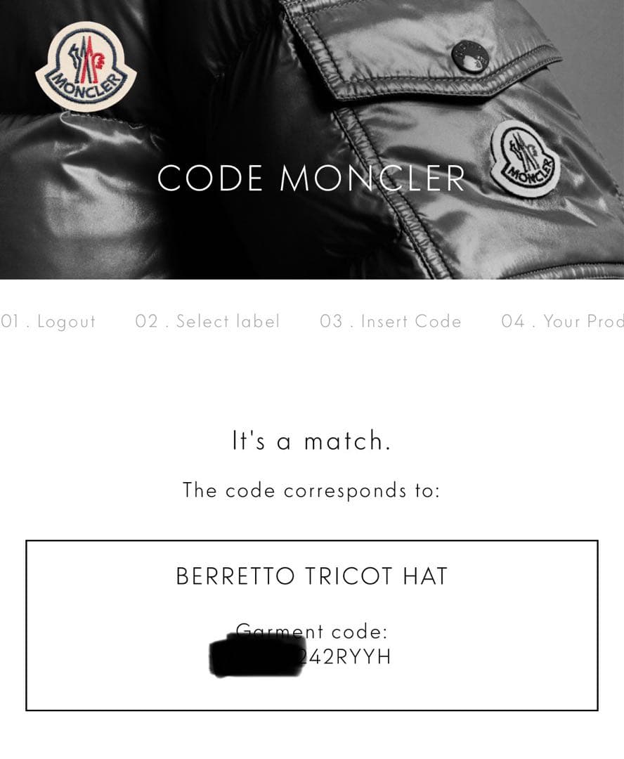 ★極美品★MONCLER ロゴワッペン ニットキャップ ダークネイビー 正規品