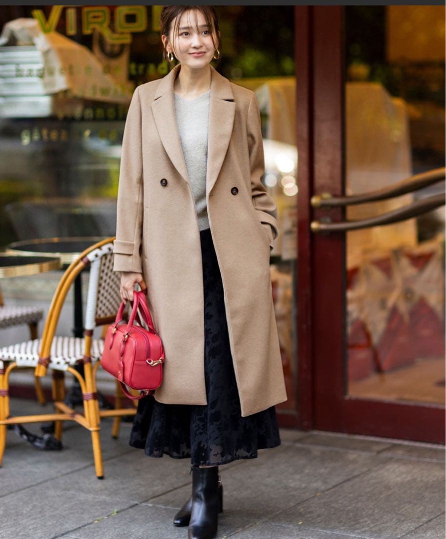 新品 ANY SIS／ウールライクロングチェスターコート