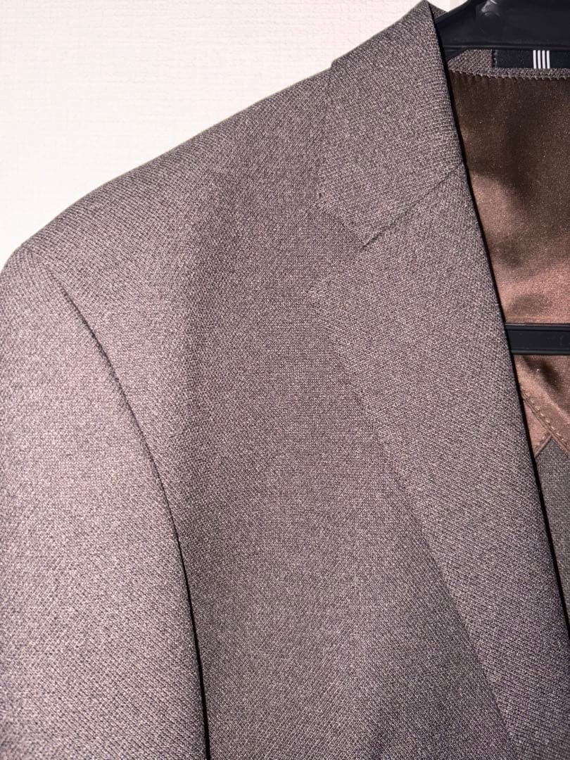 【ジャケット未着用】スーツセレクト ウォッシャブルスーツブラウンセットアップA6