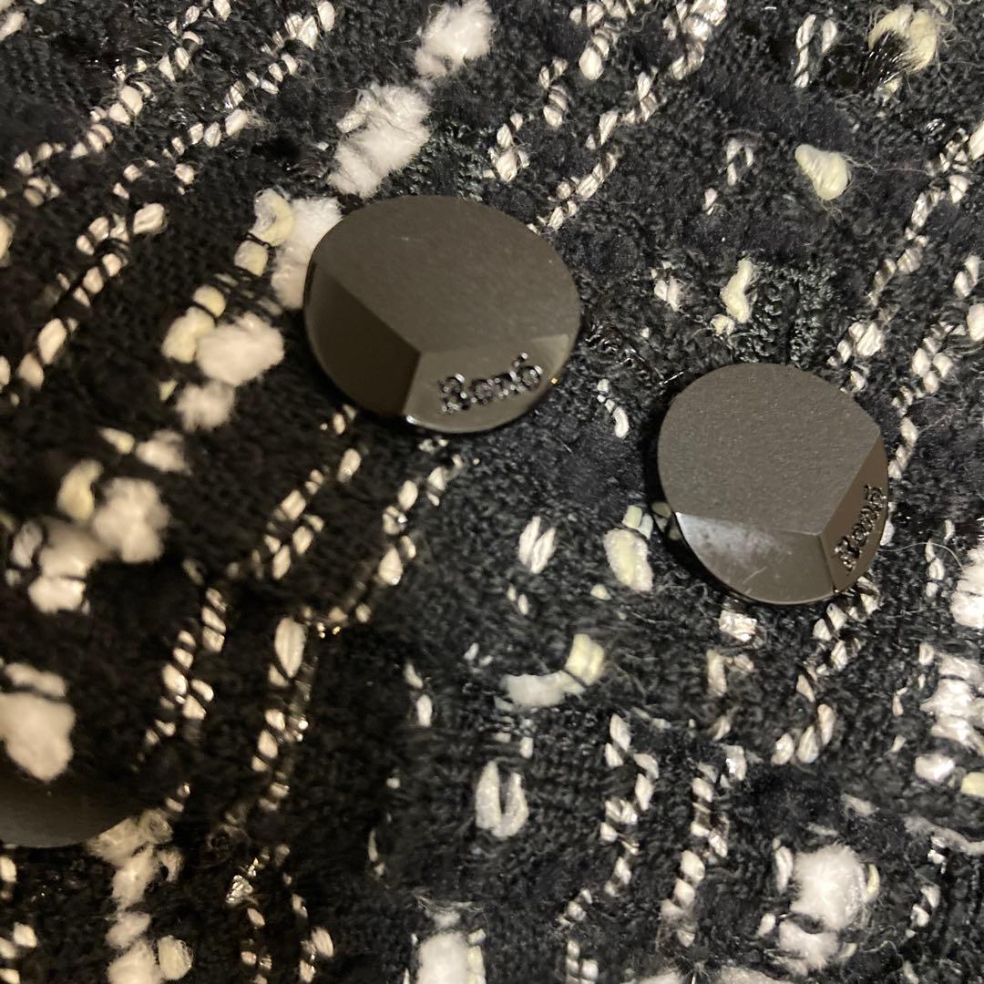 美品♡René ツイードノーカラーロングジャケット 34