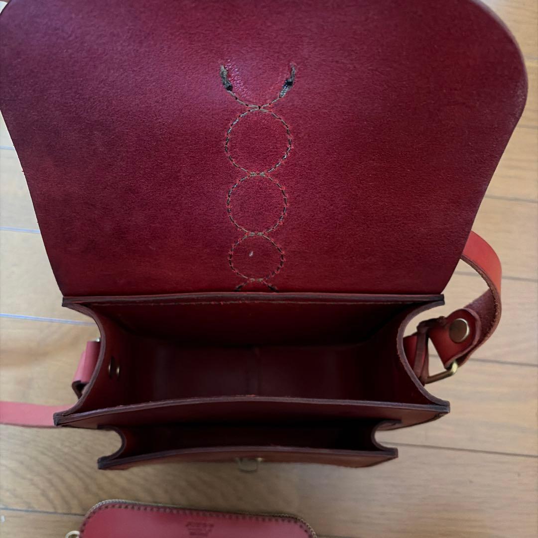 美*空様 【希少・美品】HERZ ヘルツ レザーショルダーバッグ＆ペンケース セ